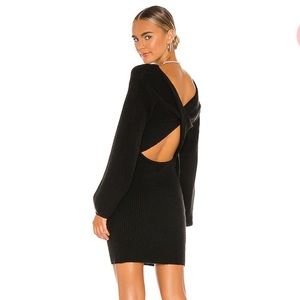 Black sweater dress Revolve